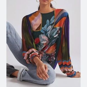 Anthropologie Miranda Peasant Blouse Medium